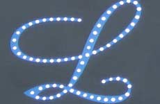 Photo d'une lettre en LED